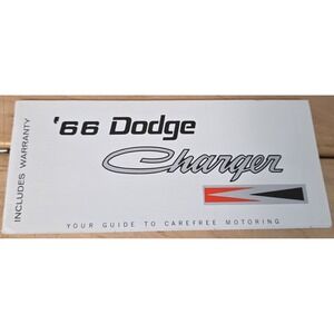 1966 Dodge Charger Owners Manual Original Vintage 66 Mopar Guide 81-270-6269
